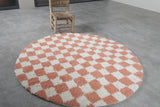 Moroccan rug rounded 5 ft - round rug