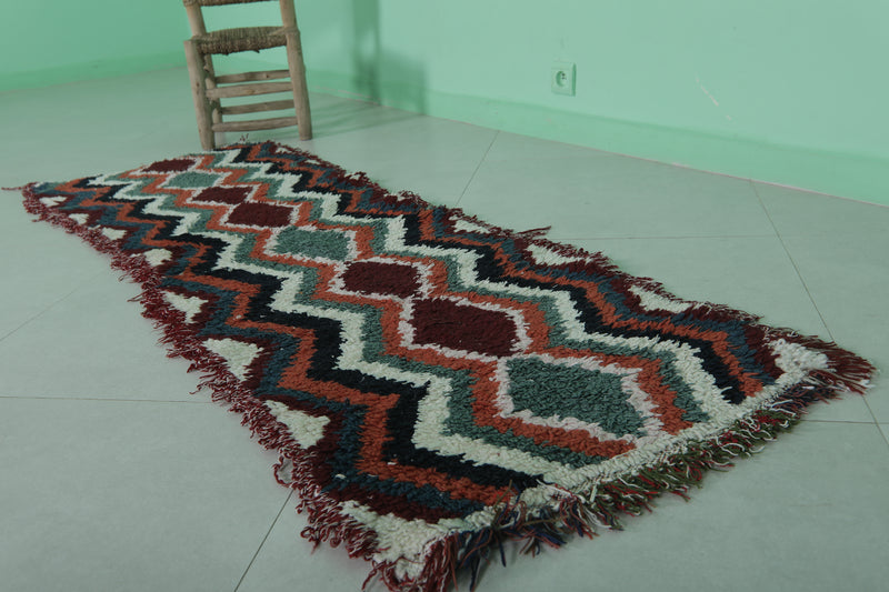 Shaggy Moroccan Runner Rug 1.9 x 6.1 ft | Cozy Bohemian Decor