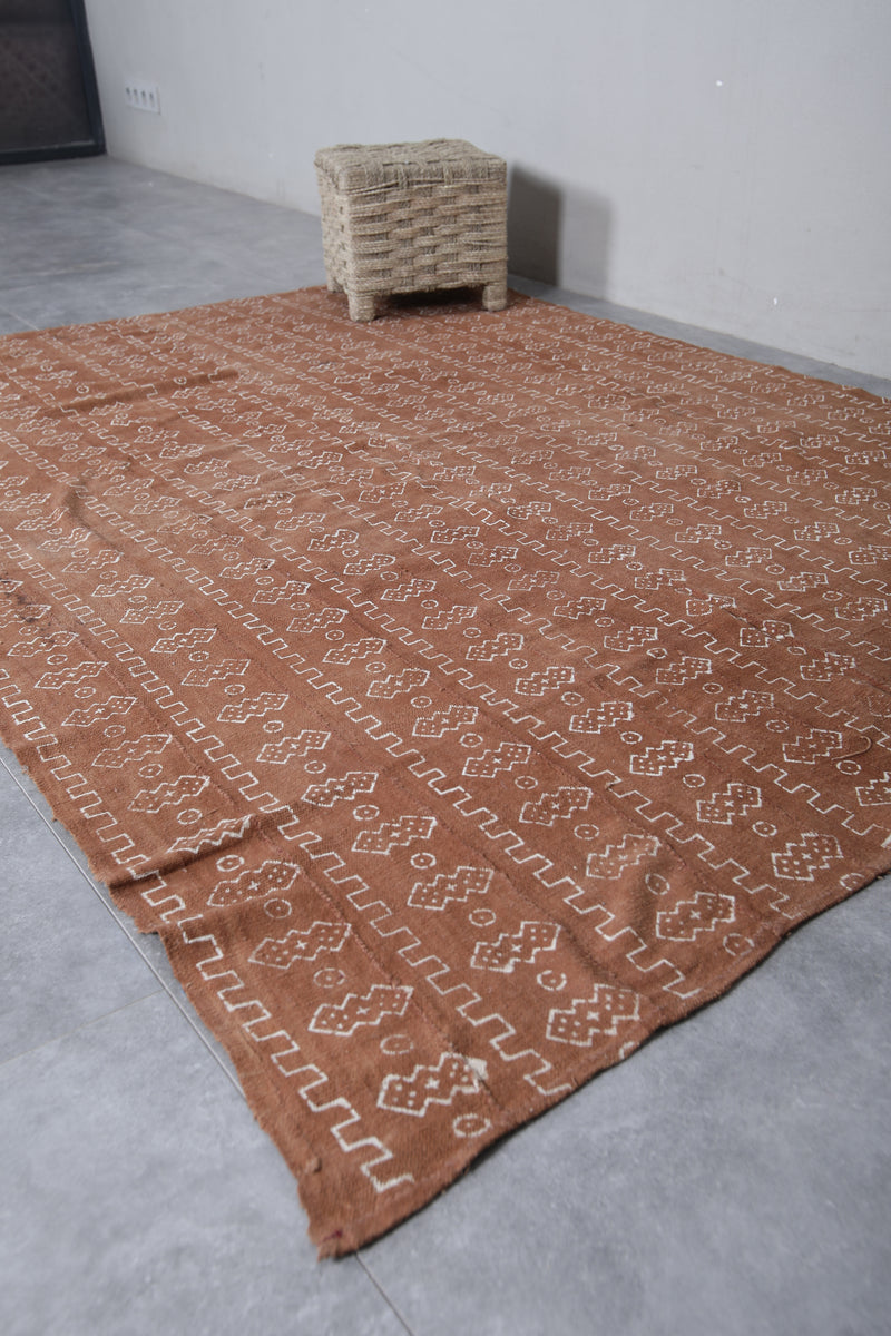 Traditional Handwoven Kilim Rug - 5 FT X 7.2 FT | Warm Earthy Tones