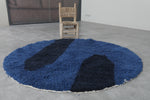 Blue moroccan round rug - custom round rug