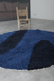 Blue moroccan round rug - custom round rug