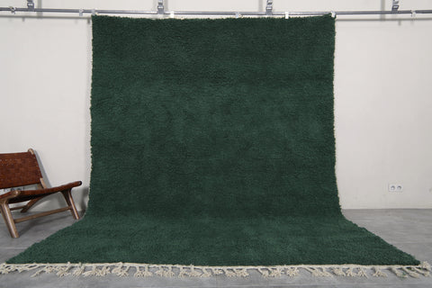 Green Moroccan rug 8.1 X 10.3 Feet