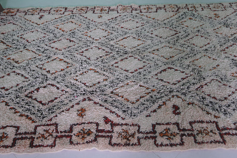 Vintage moroccan rug  6.1 FT X 10.4 FT - 