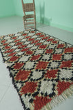 Moroccan berber rug 3.2 X 5.6 Feet - Boucherouite Rugs