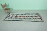 Moroccan berber rug 2.7 X 6.5 Feet - Boucherouite Rugs