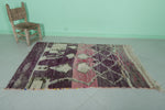 purple moroccan rug 3.5 X 5.3 Feet