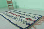 Moroccan berber rug 2.7 X 6.5 Feet - Boucherouite Rugs