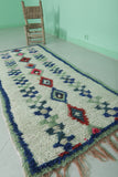 Moroccan berber rug 2.7 X 6.5 Feet - Boucherouite Rugs