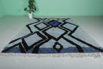 Azilal Rug - Blue Beni Ourain Rug 8.1 x 10.1 Ft - moroccan rug