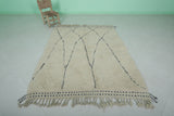 Moroccan beni ourain rug 5.1 X 6.2 Feet