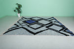 Azilal Rug - Blue Beni Ourain Rug 8.1 x 10.1 Ft - moroccan rug