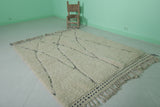 Moroccan beni ourain rug 5.1 X 6.2 Feet