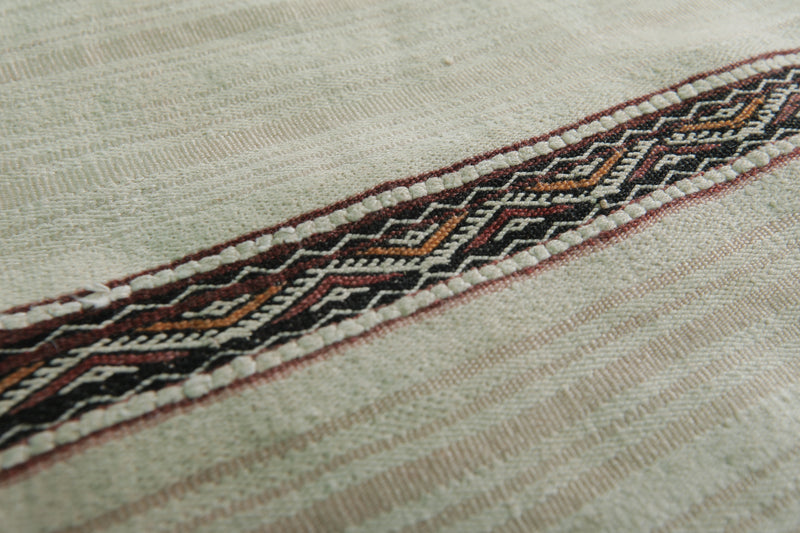 Handwoven Kilim Rug - 4.1 FT X 6 FT | Neutral Tones and Berber Stripes