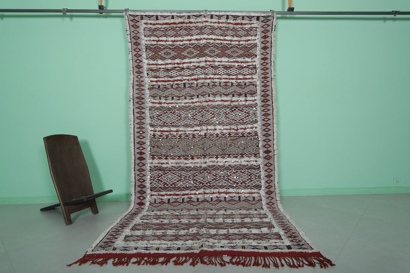 Handwoven Kilim Rug - 5.3 FT × 10.1 FT | Moroccan Elegance