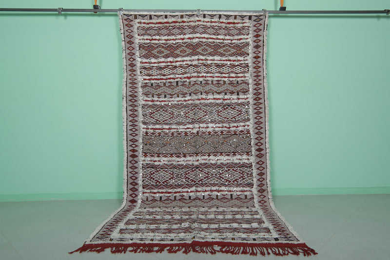 Handwoven Kilim Rug - 5.3 FT × 10.1 FT | Moroccan Elegance