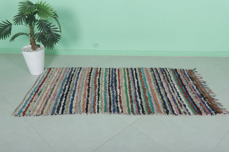 Striped Vintage Rug - Handwoven Classic Style | 3 x 6.1 Ft