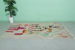 Moroccan vintage rug 4.2 x 7.9 Feet