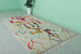 Moroccan vintage rug 4.2 x 7.9 Feet