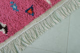 Pink moroccan rug 5 X 4.8 Feet - azilal rug