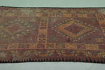 Vintage Handmade Moroccan Berber rug 3.7 X 8.2 Feet