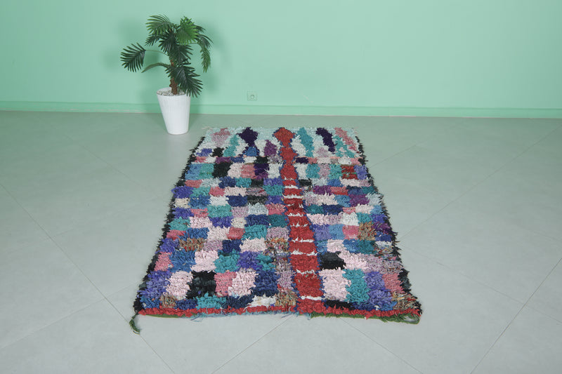 Multicolored Moroccan Rug 3.8 x 6.8 FT - Vibrant Handmade Design