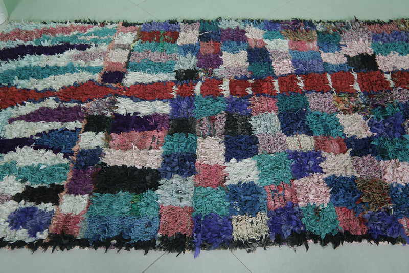 Multicolored Moroccan Rug 3.8 x 6.8 FT - Vibrant Handmade Design