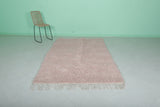 Moroccan Berber Rug 5 x 9.7 ft Pastel Pink Rug - Beni ourain rugs