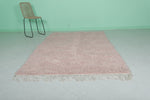 Moroccan Berber Rug 5 x 9.7 ft Pastel Pink Rug - Beni ourain rugs