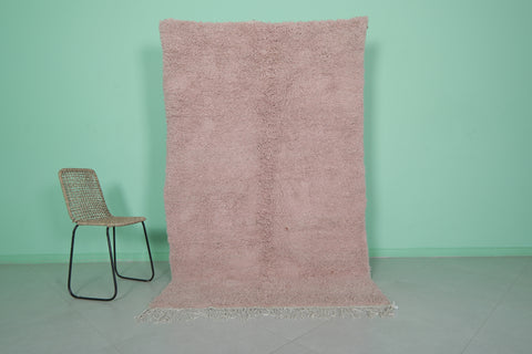 Moroccan Berber Rug 5 x 9.7 ft Pastel Pink Rug - Beni ourain rugs