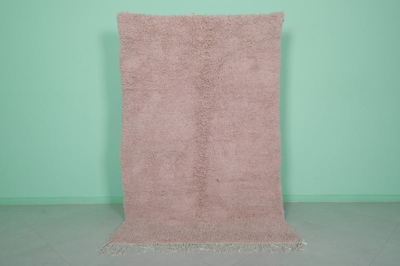 Moroccan Berber Rug 5 x 9.7 ft Pastel Pink Rug - Beni ourain rugs