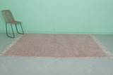 Moroccan Berber Rug 5 x 9.7 ft Pastel Pink Rug - Beni ourain rugs