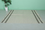 Handwoven Moroccan Rug 6.2x7.5 FT - Natural Wool Design