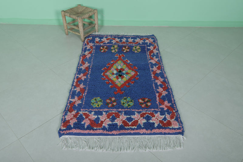 Vibrant Moroccan Berber Rug - 3 x 5.3 ft Handmade Carpet