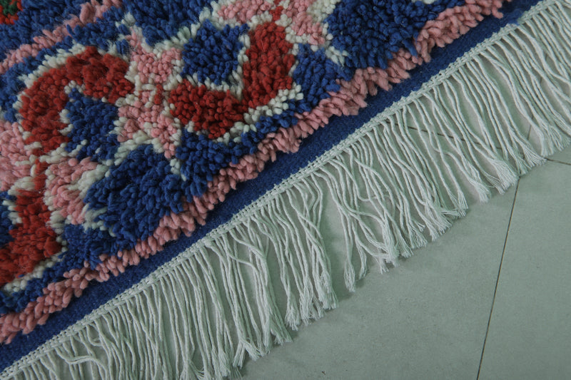 Vibrant Moroccan Berber Rug - 3 x 5.3 ft Handmade Carpet