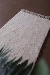 Cozy Moroccan Wool Rug - 2.9 x 4.6 FT | Handwoven Ivory Accent Rug