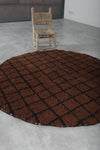 Round Moroccan wool 5.1 Feet - round rug