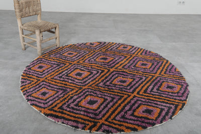 Round Moroccan wool 5 Feet - round rug