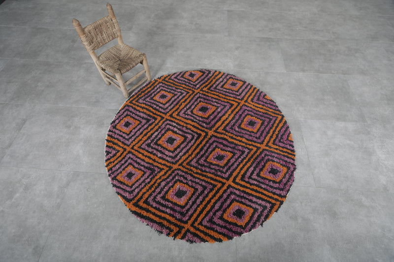 Round Moroccan wool 5 Feet - round rug