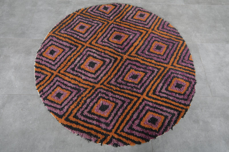 Round Moroccan wool 5 Feet - round rug