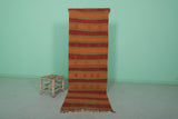 Moroccan Striped Kilim Rug 2.6 x 7.2 Feet