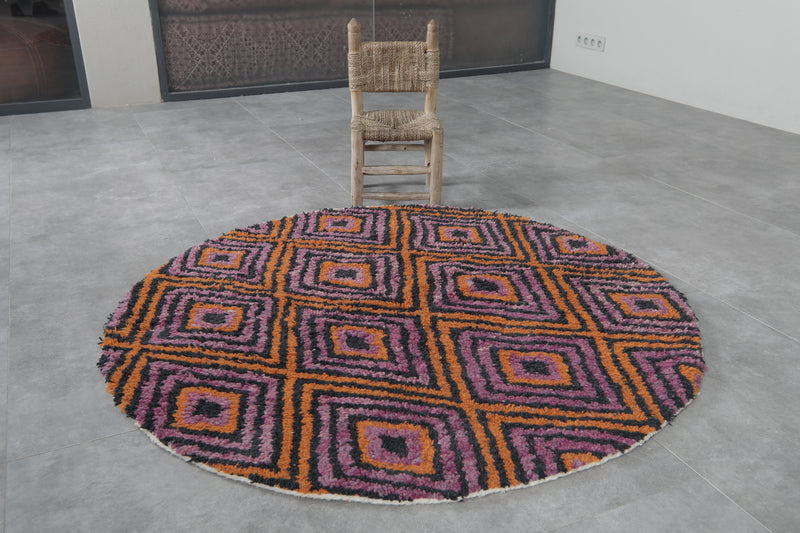 Round Moroccan wool 5 Feet - round rug