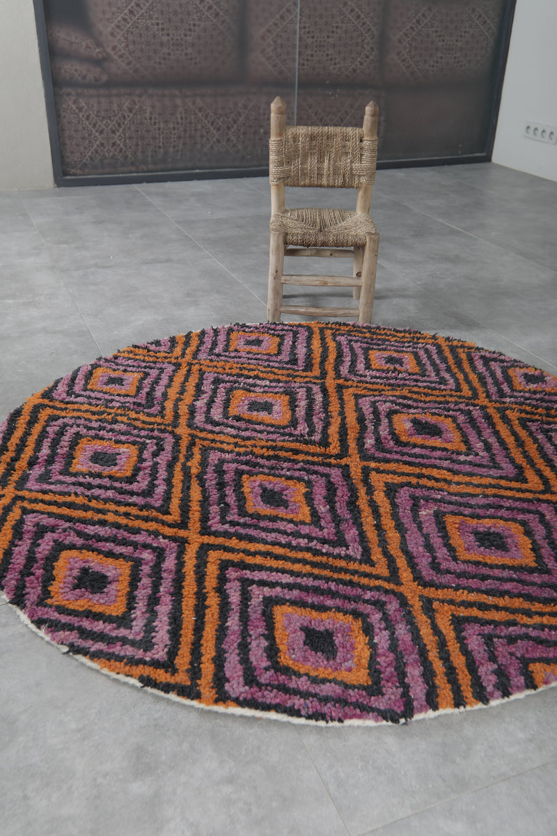 Round Moroccan wool 5 Feet - round rug