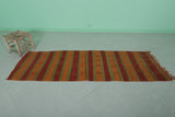 Moroccan Striped Kilim Rug 2.6 x 7.2 Feet