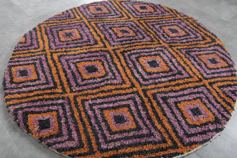 Round Moroccan wool 5 Feet - round rug