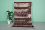 Berber Handira Stripe Moroccan kilim 5 FT X 8.4 FT