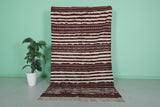 Berber Handira Stripe Moroccan kilim 5 FT X 8.4 FT