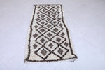 Moroccan Berber Rug with Brown Diamond Pattern - 2.5 X 5.4 Feet