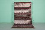 Berber Handira Stripe Moroccan kilim 5 FT X 8.4 FT