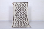 Moroccan Berber Rug with Brown Diamond Pattern - 2.5 X 5.4 Feet