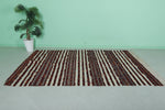 Berber Handira Stripe Moroccan kilim 5 FT X 8.4 FT